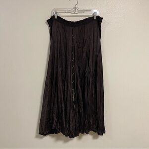 Renfrew Collection Skirt Women’s Size XL Brown Silk Maxi Skirt